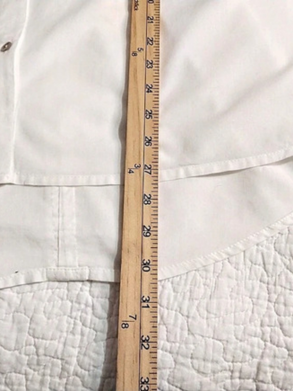 natural life White Cotton Button Down Classic Shirt in White Size Medium - Picture 8 of 10